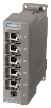 SCALANCE X005, IE ENTRY LEVEL SWITCH UNMANAGED 5 X 10/100MBIT/S RJ45 PORTS, LED DIAGNOSTICS, IP30, 24 V DC POWER SUPPLY, PROFINET COMPLIANT SLEEVE resmi